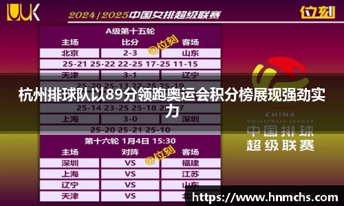 杭州排球队以89分领跑奥运会积分榜展现强劲实力