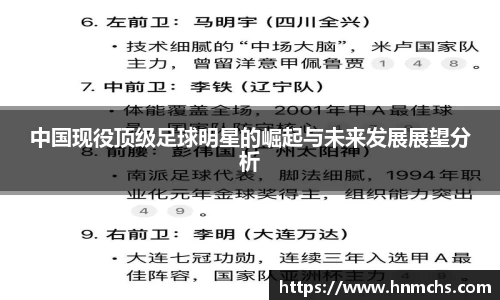 中国现役顶级足球明星的崛起与未来发展展望分析