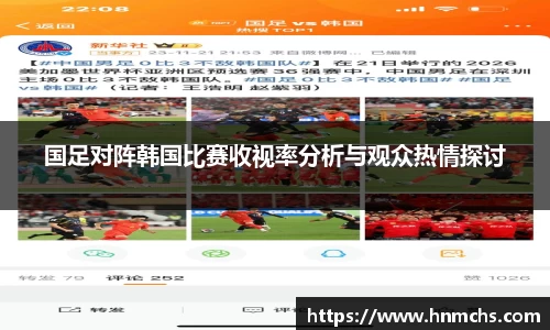 国足对阵韩国比赛收视率分析与观众热情探讨